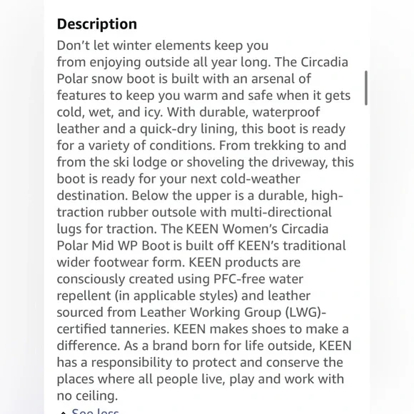 Keen Circadia Waterproof hiking boot, 8, insulated.  EUC - Picture 11 of 11